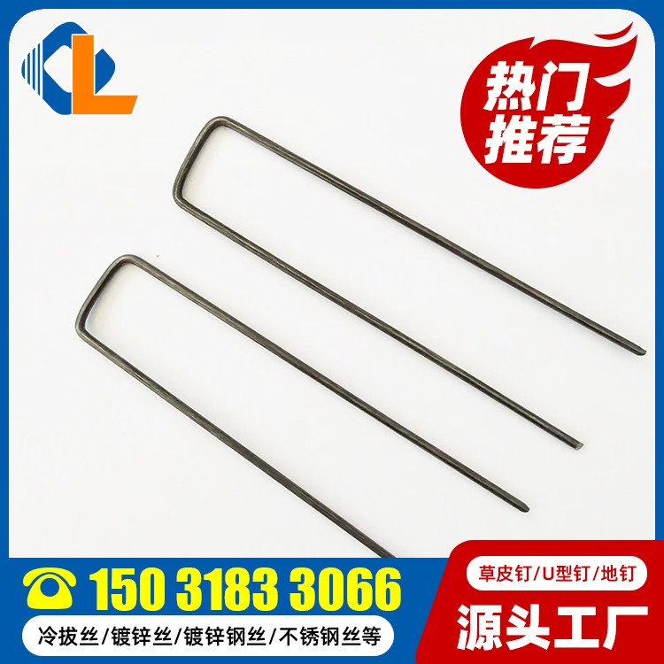 土工格柵草坪釘尺寸 地釘采購 草皮地釘 碳鋼草皮釘
